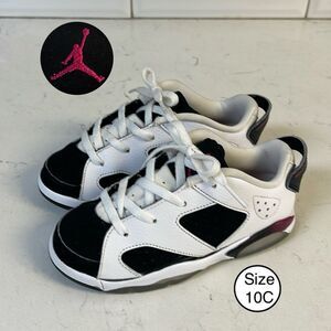 Nike Air Jordan 6 Retro VI Low GT TD Size 10C White Fuchsia Black 768885-107